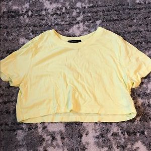 neon yellow crop top